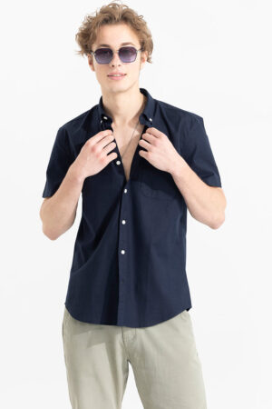Snitch Ivory Embrace Navy Oxford Shirt