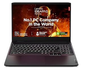 Smart Choice] Lenovo IdeaPad Gaming 3 Laptop AMD Ryzen 5 5500H 15.6" (39.62cm) FHD IPS 300nits 144Hz (8GB/512GB SSD/Win 11/NVIDIA RTX 2050 4GB/Alexa/3 Month Game Pass/Shadow Black/2.32Kg), 82K20289IN