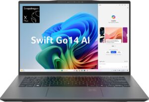 Acer Swift Go 14 Qualcomm Snapdragon X Plus - (16 GB/512 GB SSD/Windows 11 Home) SFG14-01 Thin and Light Laptop (14.5 Inch, Steel Gray, 1.32 Kg, With MS Office)