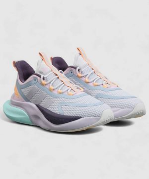 ADIDAS AlphaBounce + Running Shoes For Women (Grey , 4)