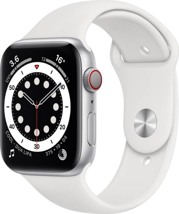 Apple Watch Series 6 GPS + Cellular (White Strap, Regular) Apple Watch Series 6 44mm