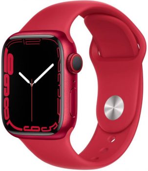 Apple WatchSeries7(GPS+Cellular-41mm) (PRODUCT)RED AluminiumCase(PRODUCT) REDSportBand (Red Strap, Regular)