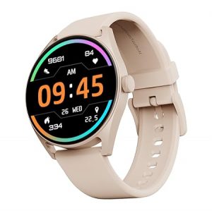 boAt Lunar Link Smart Watch w/ 1.4" (3.5 cm) HD Display, Advanced BT Calling, Multiple Sports Mode, Cloud & Custom Watch Faces, Music and Camera Control, IP67, HR & SpO2 Monitoring(Beige)