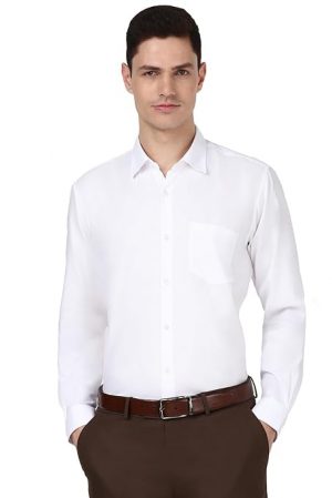 Peter England Men's Regular Fit Shirt Classic design Perfect for both casual and formal occasions, featuring.