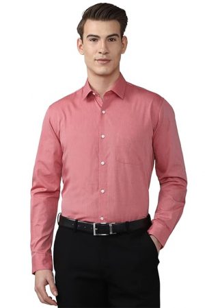 Peter England Men's Solid Regular Fit Shirt