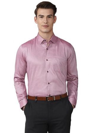 Peter England Men's Solid Regular Fit Shirt