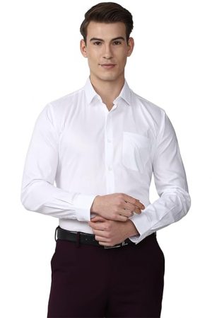 Peter England Men's Solid Regular Fit Shirt