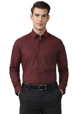 Peter England Men's Solid Regular Fit Shirt