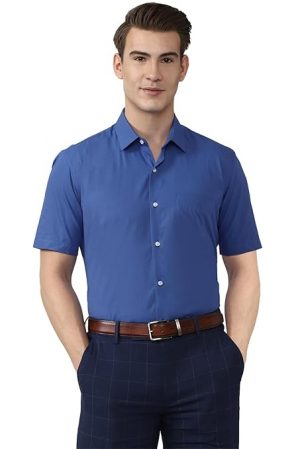 Peter England Men's Solid Regular Fit Shirt