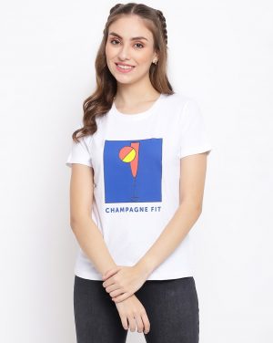 Bewakoof Graphic Print Henley T-shirt