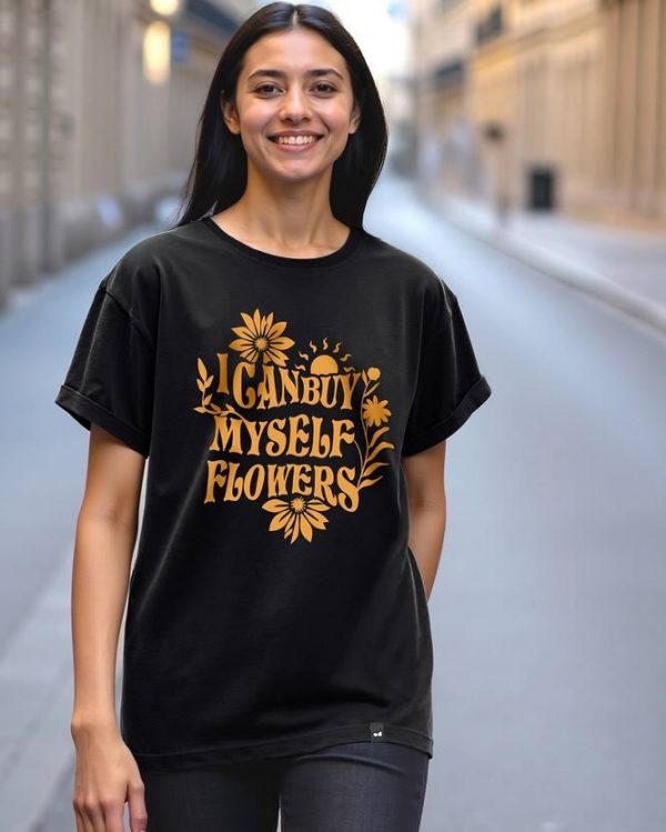 Bewakoof Women Graphic Print Round Neck Pure Cotton Black T-Shirt