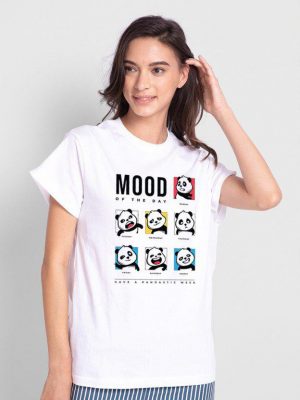 Bewakoof Women Graphic Print Round Neck Pure Cotton White T-Shirt