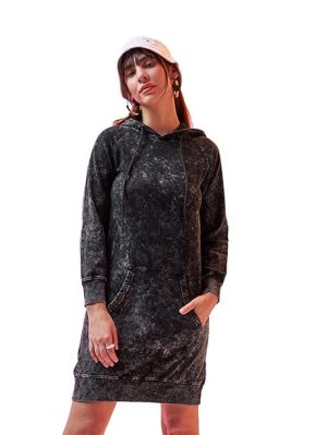 Bewakoof Women's Cotton Blend T-Shirt Knee-Length Casual Dress
