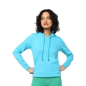 Bewakoof Women's Cotton Graphic Printed Regular Fit Full Sleeve Terry Hoodies