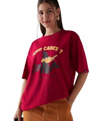 Bewakoof Women's Graphic Print Oversized Fit T-Shirt