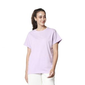 Bewakoof Women's Printed Cotton T-Shirt - Boyfriend Fit, Round Neck, Half Sleeves