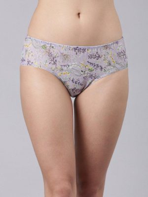 Enamor Floral Printed Mid-Rise Flexi-Light Anti Microbial Hipster Briefs