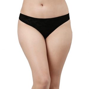 Enamor Nylon Visible Panty Line Thong Low Waist Inner Elastic Thong Panties for Women
