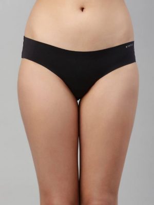 Enamor Women Bikini Black Panty