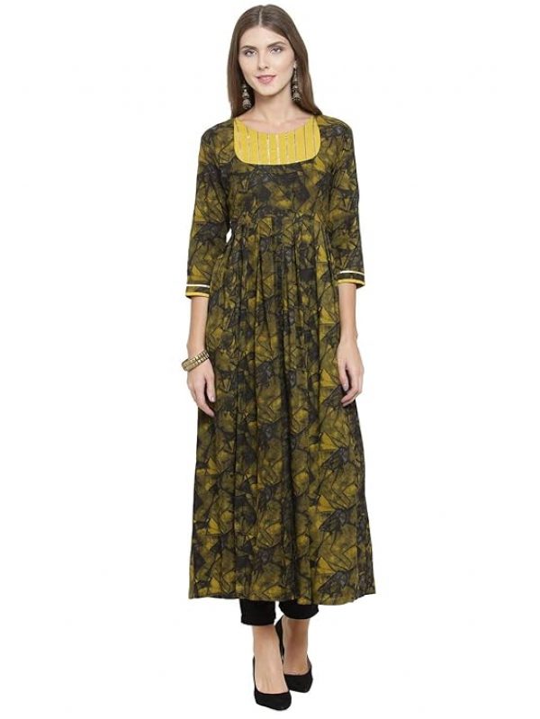 Indibelle Women's Viscose A-Line Kurta