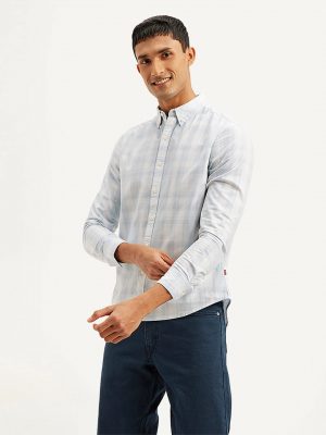 Levis Men's Checkered Slim Fit Shirt