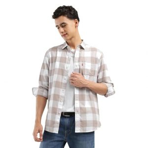 Levi's Men's Checkered Slim Fit Shirt fabrics and iconic style perfect for casual or smart-casual looks.