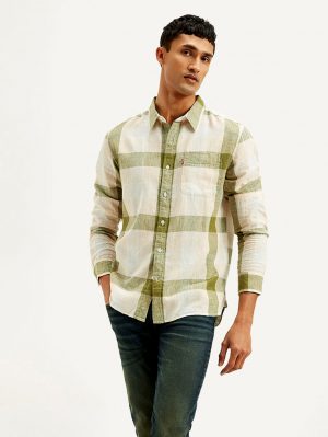 Levis Men's Checkered Slim Fit Shirt Stylish fusion of shirt and jacket for modern men