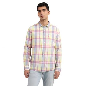 Levi's Men's Slim Fit Shirt Perfect for layering, crafted from premium denim with a unique printed design.
