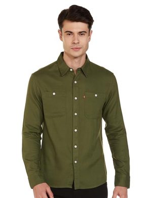 Levi's Men's Solid Slim Fit Shirt