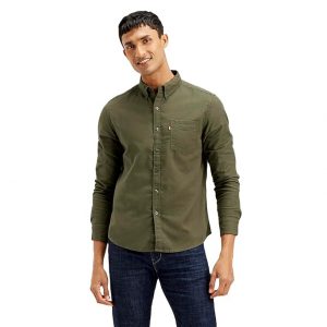 Levi's Men's Solid Slim Fit Shirt Shop classic and modern