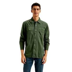 Levi's Men's Solid Spread Collar Shirt