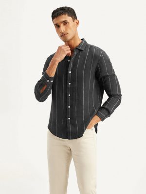 Levis Men's Striped Slim Fit Shirt