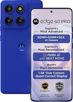 MOTOROLA Edge 60 Pro (Pantone Dazzling Blue, 256 GB) (8 GB RAM)