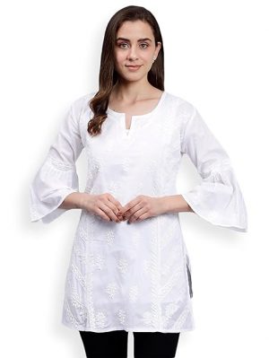 Seva Chikan Hand Embroidered Cotton Lucknowi Chikankari Top