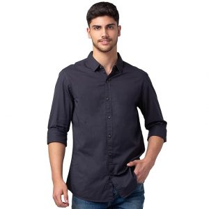 Spykar Green Full Sleeves Shirt for Men