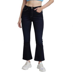 Spykar High Rise Bootcut Fit Blue Jeans for Women