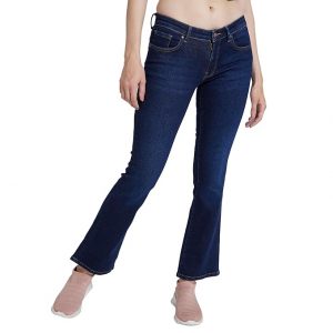 Spykar Low Rise Bootcut Fit Blue Jeans for Women