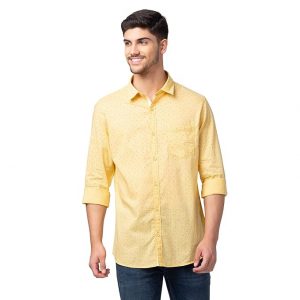 Spykar Men Classic Slim Fit Printed Cotton Casual Shirt