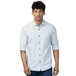 Spykar Men's Checkered Regular Fit Shirt