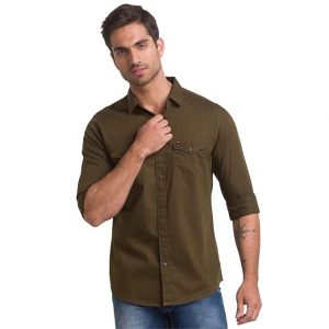 Spykar Men Slim Fit Full Sleeves Shirt
