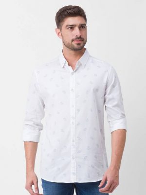 Spykar Men Slim Fit Printed Casual Shirt