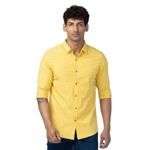 Spykar Men's Striped Slim Fit Shirt