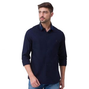 Spykar Solid Cotton Slim Fit Mens Casual Shirt