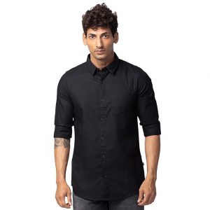 Spykar White Full Sleeves Shirt for Men