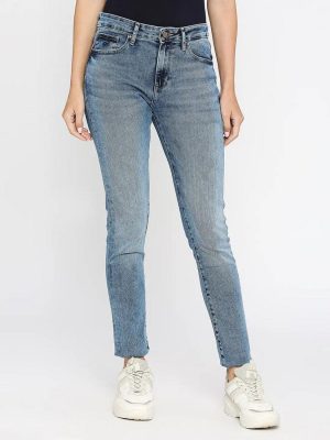 Spykar Women Adora Skinny Fit Heavy Fade Ankle Jeans