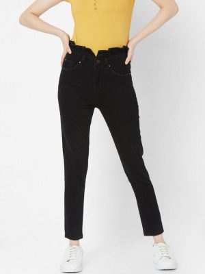 Spykar Women Black Skinny Fit High-Rise Stretchable Jeans
