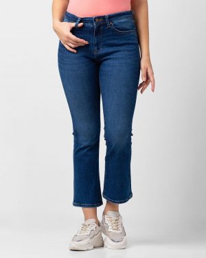 Spykar Women Boot-Leg High Rise Blue Jeans