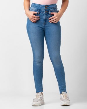 Spykar Women Cotton Skinny Fit Mid-Rise Jeans