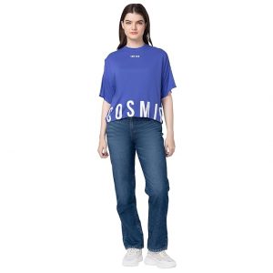 Spykar Women Dark Blue Cotton Straight Fit Regular Length Jeans (Bella)