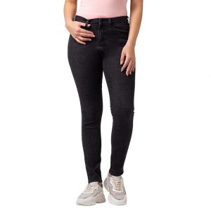 Spykar Women Skinny Mid Rise Black Jeans
